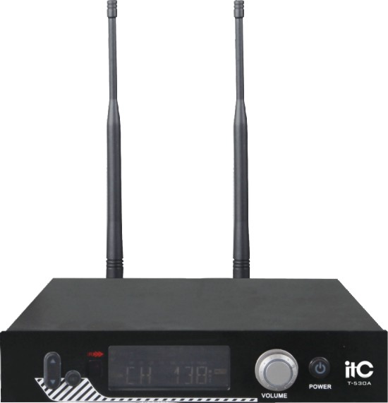 Одноканальная радиомикрофонная система ITC T-530B приёмник + петличный  микрофон
